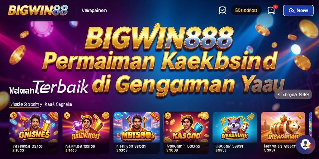 Tampilan screenshot utama BIGWIN88 menampilkan gameplay Kasino yang seru.