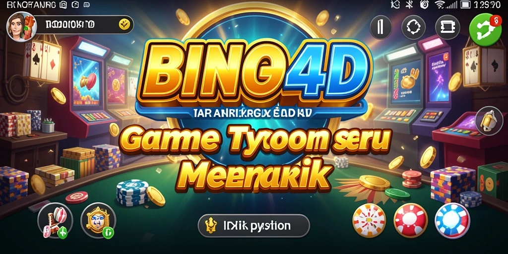 Tampilan gameplay seru di BINGO4D dengan elemen Tycoon.