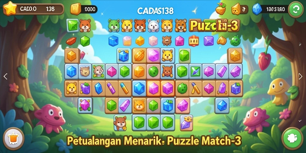 Tampilan gameplay <strong>CADAS138</strong> yang penuh warna dan menantang.