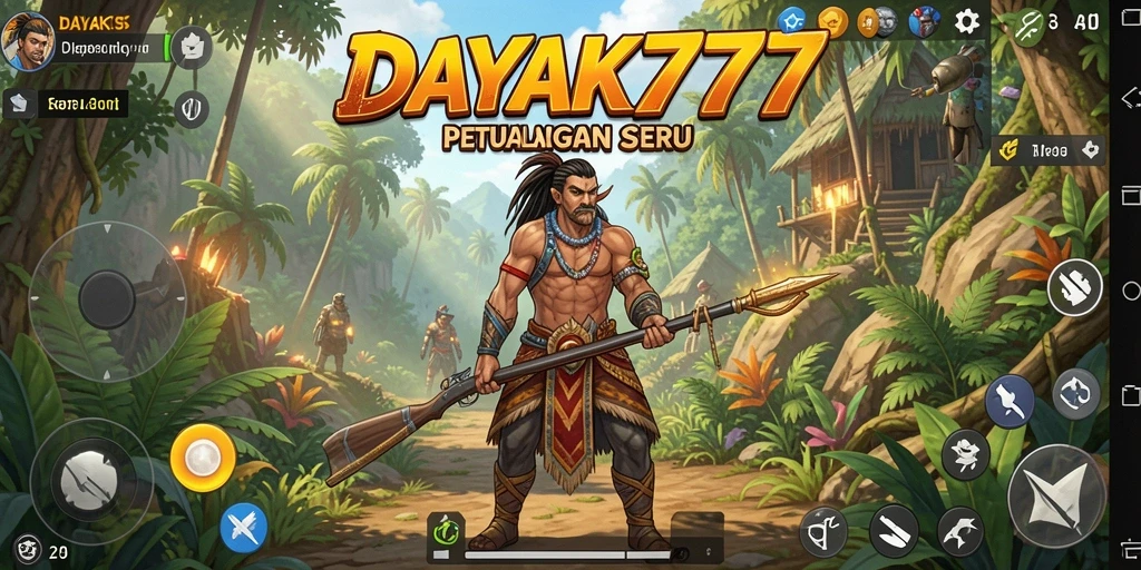Screenshot gameplay DAYAK777 yang menunjukkan eksplorasi dunia terbuka.