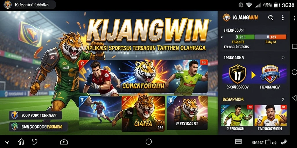 Tampilan gameplay KIJANGWIN dengan berbagai pilihan taruhan olahraga.