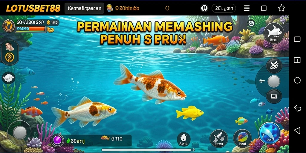 Tampilan gameplay LOTUSBET88 yang menampilkan pengalaman memancing yang mendebarkan.