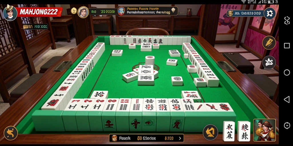 Tampilan gameplay menakjubkan dari MAHJONG222 yang penuh tantangan.