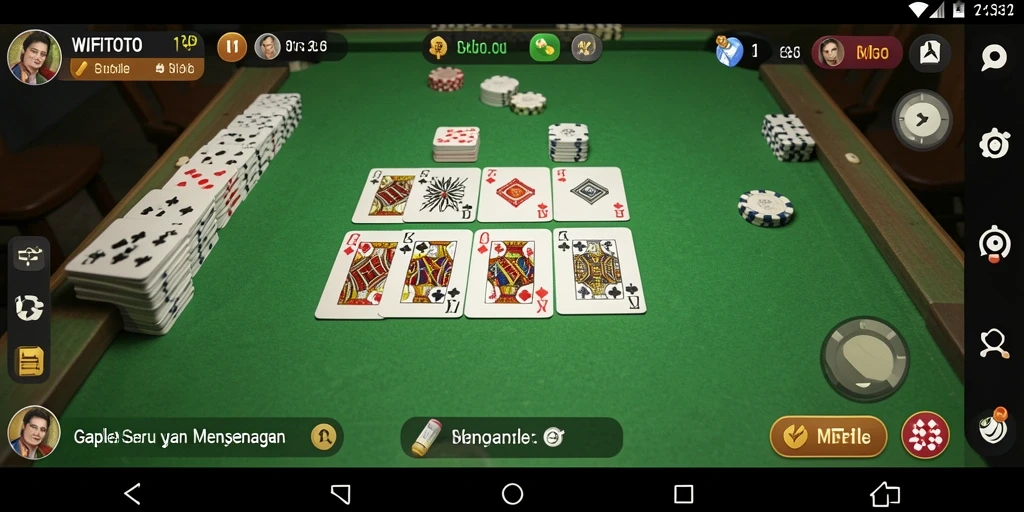 Screenshot WIFITOTO menampilkan gameplay Gaple yang seru.
