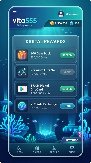 Tampilan utama aplikasi vita555 yang user-friendly.